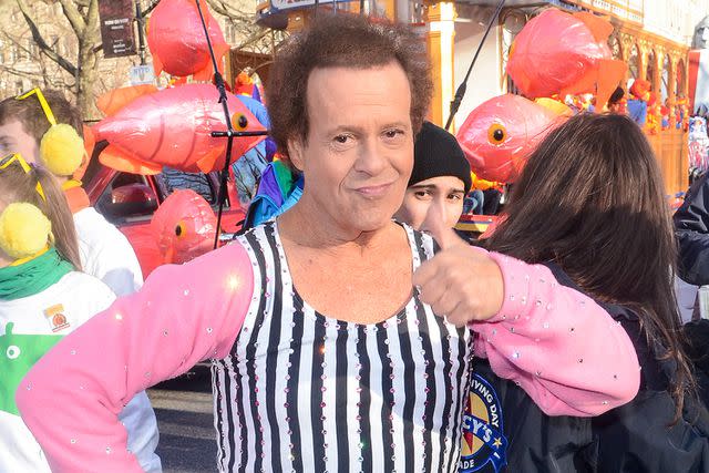 <p>Ray Tamarra/Getty Images</p> Richard Simmons at the Macy's Thanksgiving Day Parade in 2013