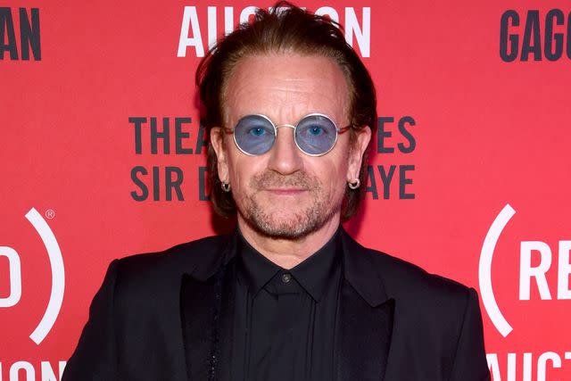 <p>Dimitrios Kambouris/Getty</p> Bono is a big fan of Coldplay.