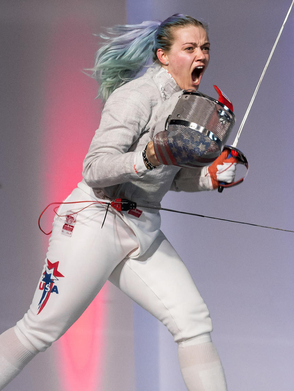 Color-treated: Dagmara Wozniak, fencing