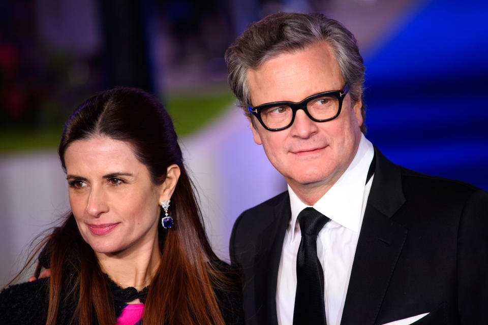 Colin and Livia Firth attending the European premiere of Mary Poppins Returns at the Royal Albert Hall in London. PRESS ASSOCIATION Photo. Picture date: Wednesday December 12, 2018. See PA story SHOWBIZ Poppins. Photo credit should read: Matt Crossick/PA Wire