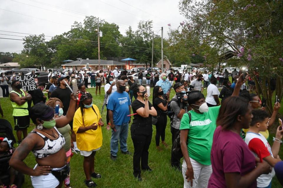 Around 200 people filled J.P. Jones Park in Picayune on Wednesday, July 15th, 2020 for a vigil in honor of Willie Ray Q. Jones. Jones was reported missing on July 6th, 2020.