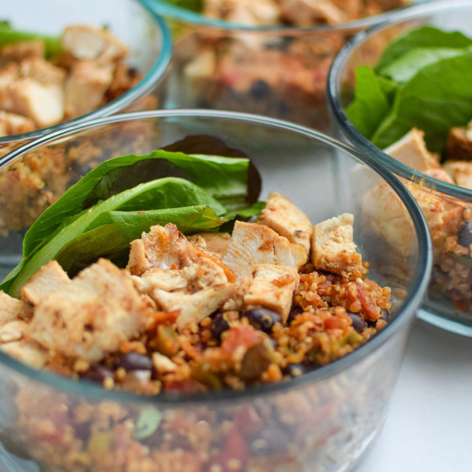 <p>Chock full of grains, protein, legumes, and veggies, this lunch bowl is a quick and <a rel="nofollow noopener" href="http://www.redbookmag.com/food-recipes/news/g3305/slow-cooker-recipes/" target="_blank" data-ylk="slk:easy advance-prep meal;elm:context_link;itc:0;sec:content-canvas" class="link ">easy advance-prep meal</a>.</p><p><strong>Get the recipe at <a rel="nofollow noopener" href="https://projectmealplan.com/mexican-quinoa-chicken-salad-lunch-bowls/" target="_blank" data-ylk="slk:Project Meal Plan;elm:context_link;itc:0;sec:content-canvas" class="link ">Project Meal Plan</a>.</strong><br></p>