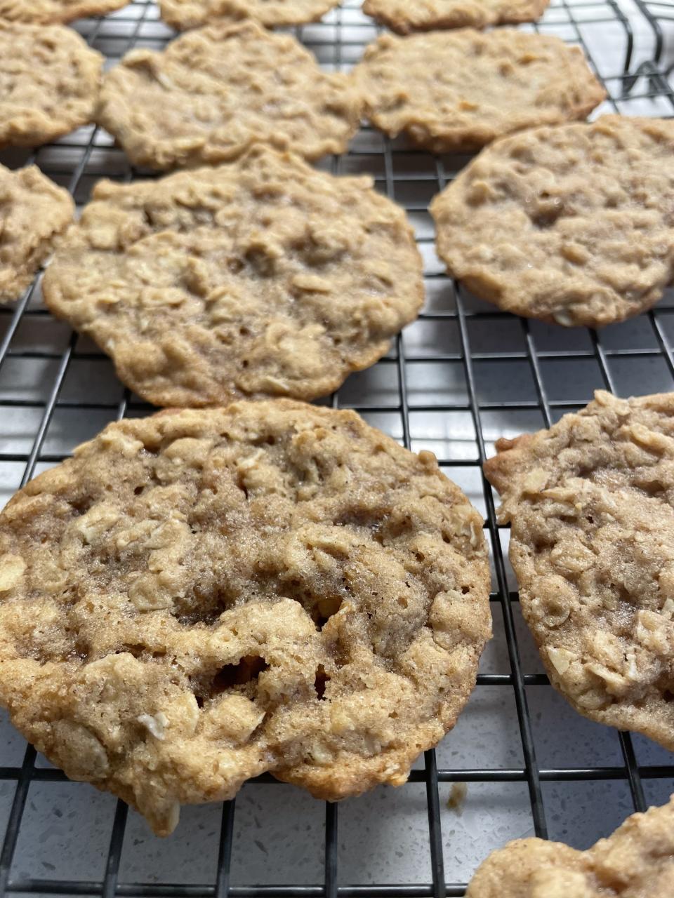 baked cookies on a cooling rack