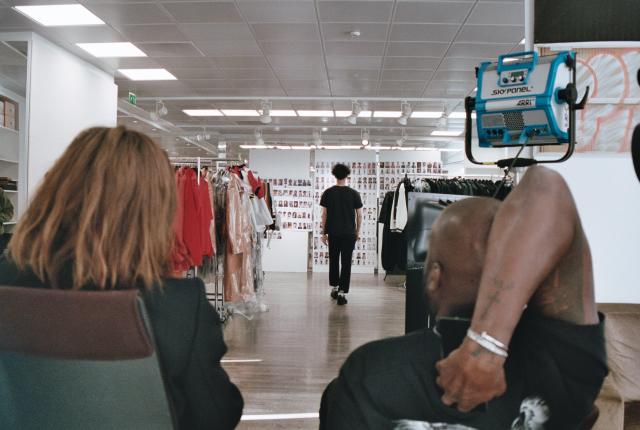 virgil abloh documents behind-the-scenes for off-white FW19 women