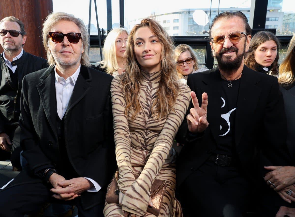 Sir Paul McCartney, Paris Jackson and Sir Ringo Starr  (Getty Images)