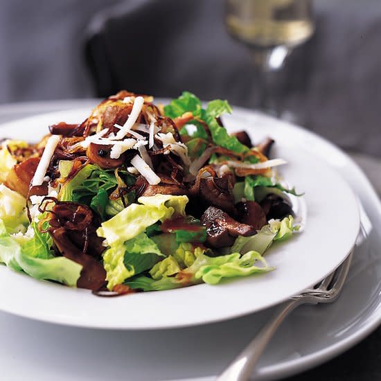 <p>Warm salads used to be common on restaurant menus, but their popularity has waned, for no good reason. This terrific salad is made with warm mushrooms that develop great meaty flavor when cooked with soy sauce.</p><p><a href="https://www.foodandwine.com/recipes/warm-mushroom-salad" rel="nofollow noopener" target="_blank" data-ylk="slk:GO TO RECIPE;elm:context_link;itc:0;sec:content-canvas" class="link ">GO TO RECIPE</a></p>