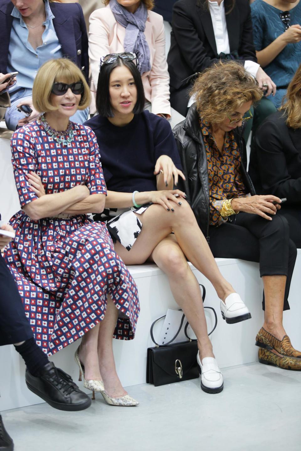 With Anna Wintour at Milan Fashion Week 2015 (Getty Images )