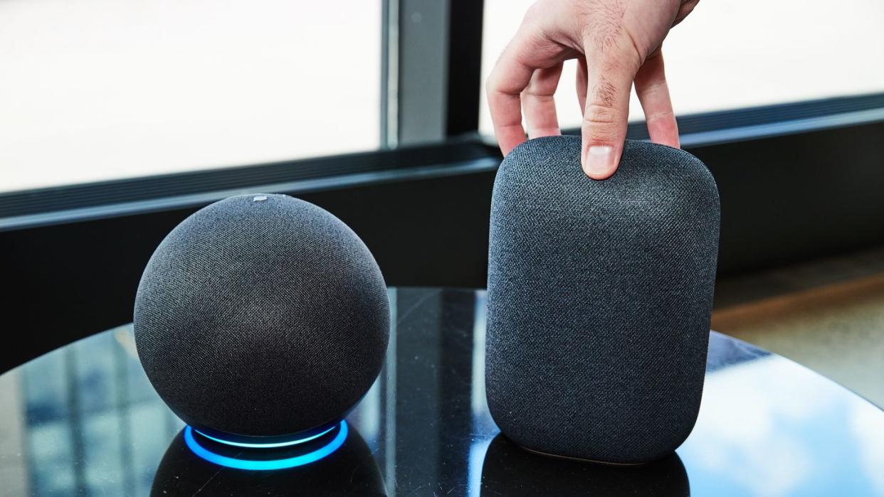 amazon echo and google nest smart speakers