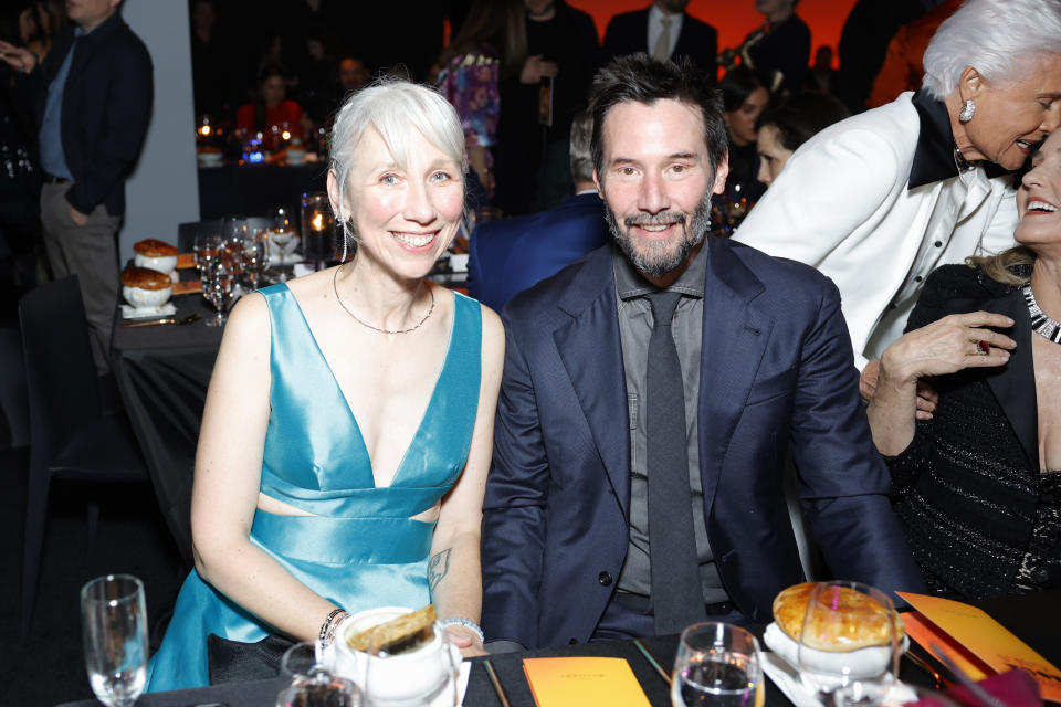 Closeup of Alexandra Grant and Keanu Reeves