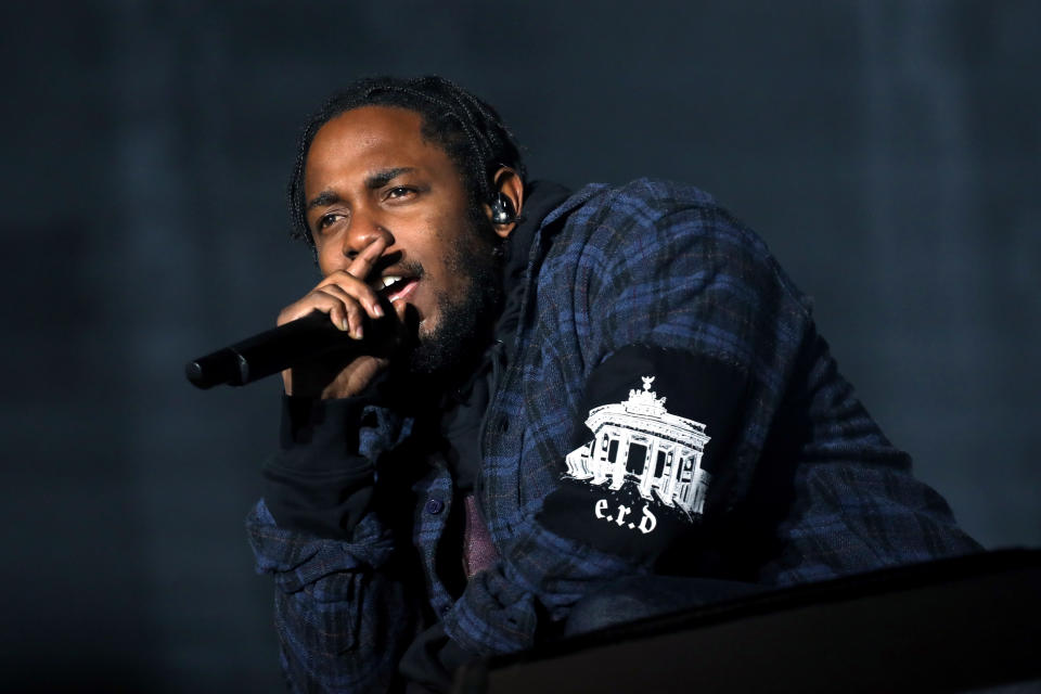 Recording artist Kendrick Lamar performs on the Samsung Stage during day two at Austin City Limits Music Festival 2016 at Zilker Park on October 1, 2016 in Austin, Texas.