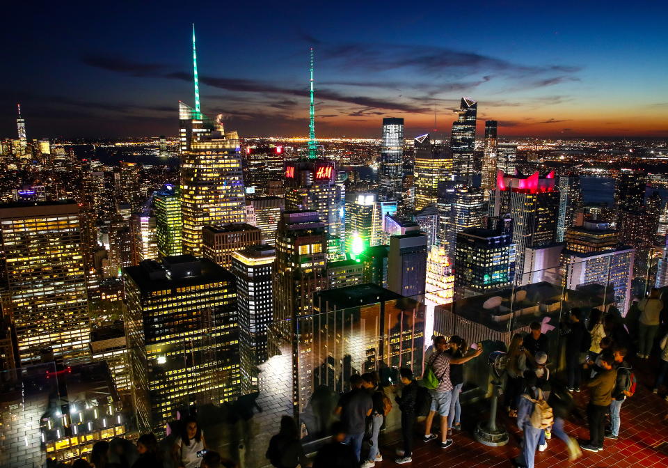 NEW YORK CITY, USA  SEPTEMBER 27, 2019: A view of Manhattan from an observation deck at the Rockefeller Center. Valery Sharifulin/TASS (Photo by Valery Sharifulin\TASS via Getty Images)