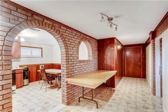 <p><span>76A Winter Ave., Toronto, Ont.</span><br> The home has several unique architectural touches, including this archway in the basement. The basement also has a separate entrance.<br> (Photo: Zoocasa) </p>