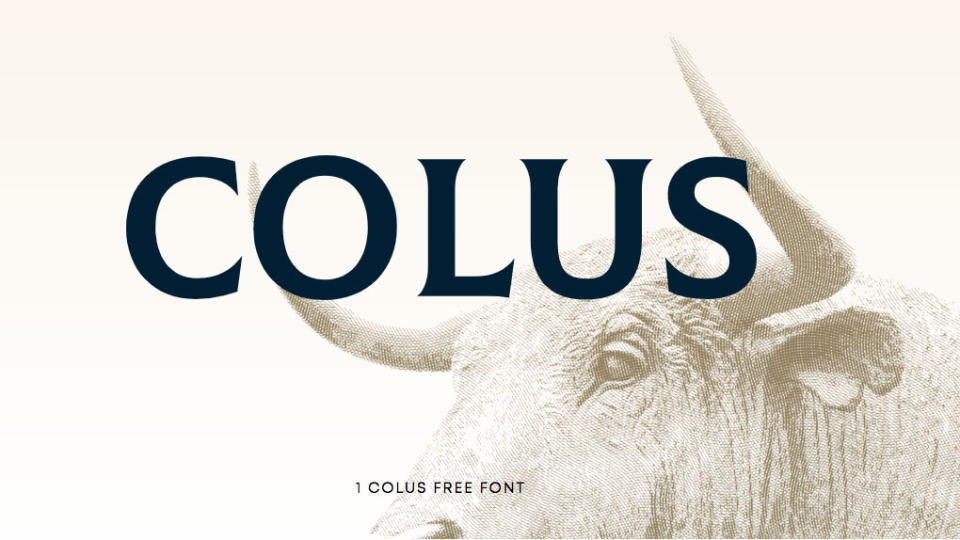 Best free fonts: Sample of Colus