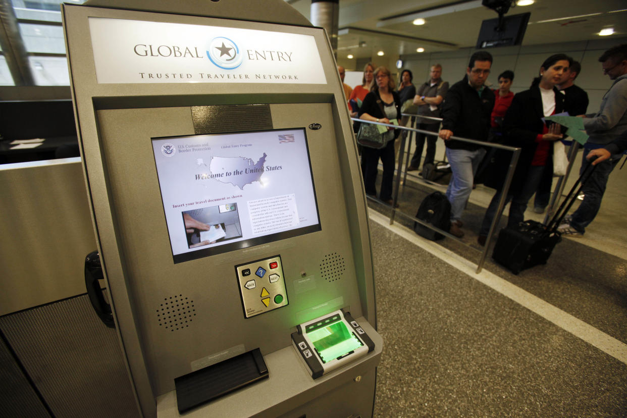 A Global Entry kiosk 