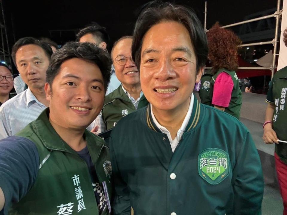 民進黨台中市議員蔡耀頡（左）遭控欺騙感情。翻攝蔡耀頡臉書