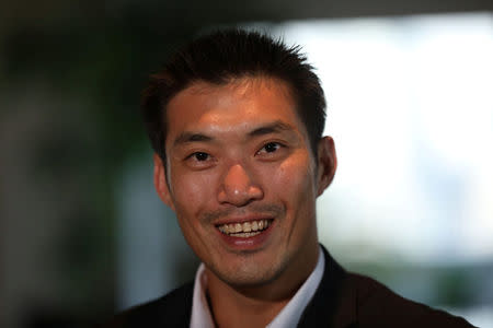 FILE PHOTO: Thanathorn Juangroongruangkit, founder of Thailand's Future Forward Party, attends an interview at the Reuters office in Bangkok, Thailand March 19, 2018. Picture taken March 19, 2018. REUTERS/Soe Zeya Tun/File Photo