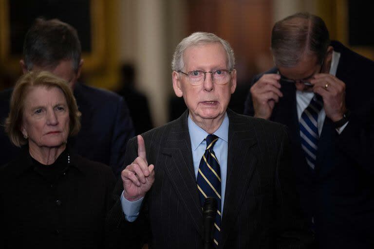 El líder del Senado de Estados Unidos, Mitch McConnell, republicano de Kentucky, en Washington, el 17 de enero de 2024.