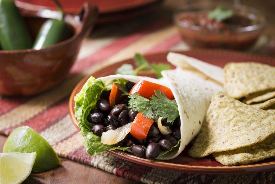 6) Black bean wrap