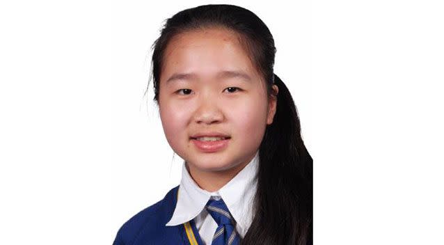 Year eight student Xinyu Yuan was remembered as a sweet girl. Picture: Supplied
