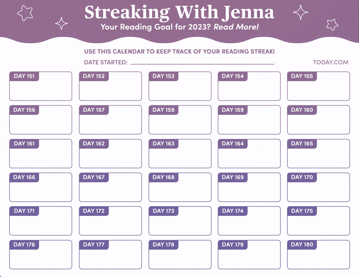 Streaking with Jenna tracker (TODAY Illustration)