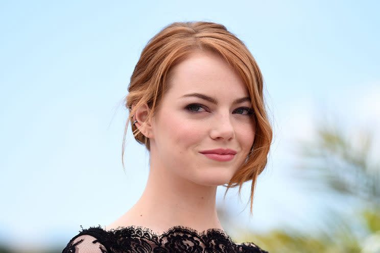 Emma Stone's skin is always flawless. (Photo by Getty Images)
