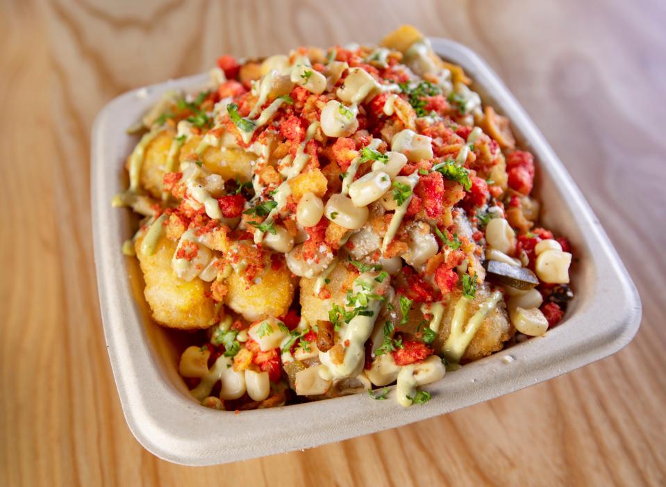 Elote tots are one of the new concession items available at American Family Field this Brewers season.