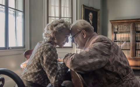 Kristin Scott Thomas and Gary Oldman in Darkest Hour