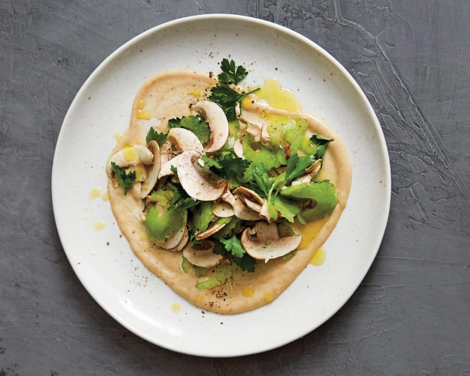 Shaved Mushroom, Celery, and Sesame Salad