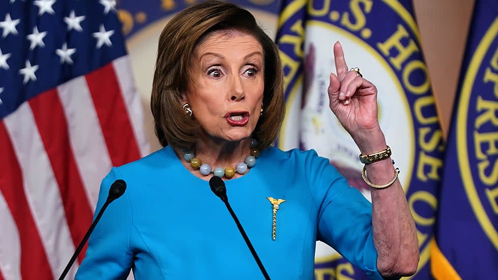 Speaker Nancy Pelosi (D-Calif.) answers a question during her weekly press conference on Thursday, November 18, 2021.