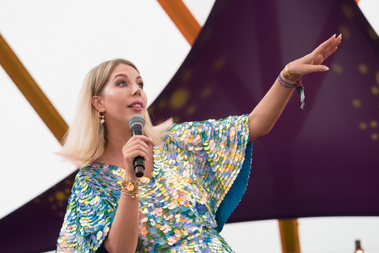 Katherine Ryan performing live on the comedy stage on Day 2 of the 2019 Latitude Festival in Suffolk, UK. Photo date: Saturday, July 20, 2019. Photo credit should read: Richard Gray/EMPICS Entertainment