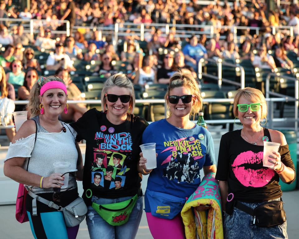 Fans at the Iowa State Fair enjoy the New Kids on the Block concert on Saturday, Aug. 12, 2023.