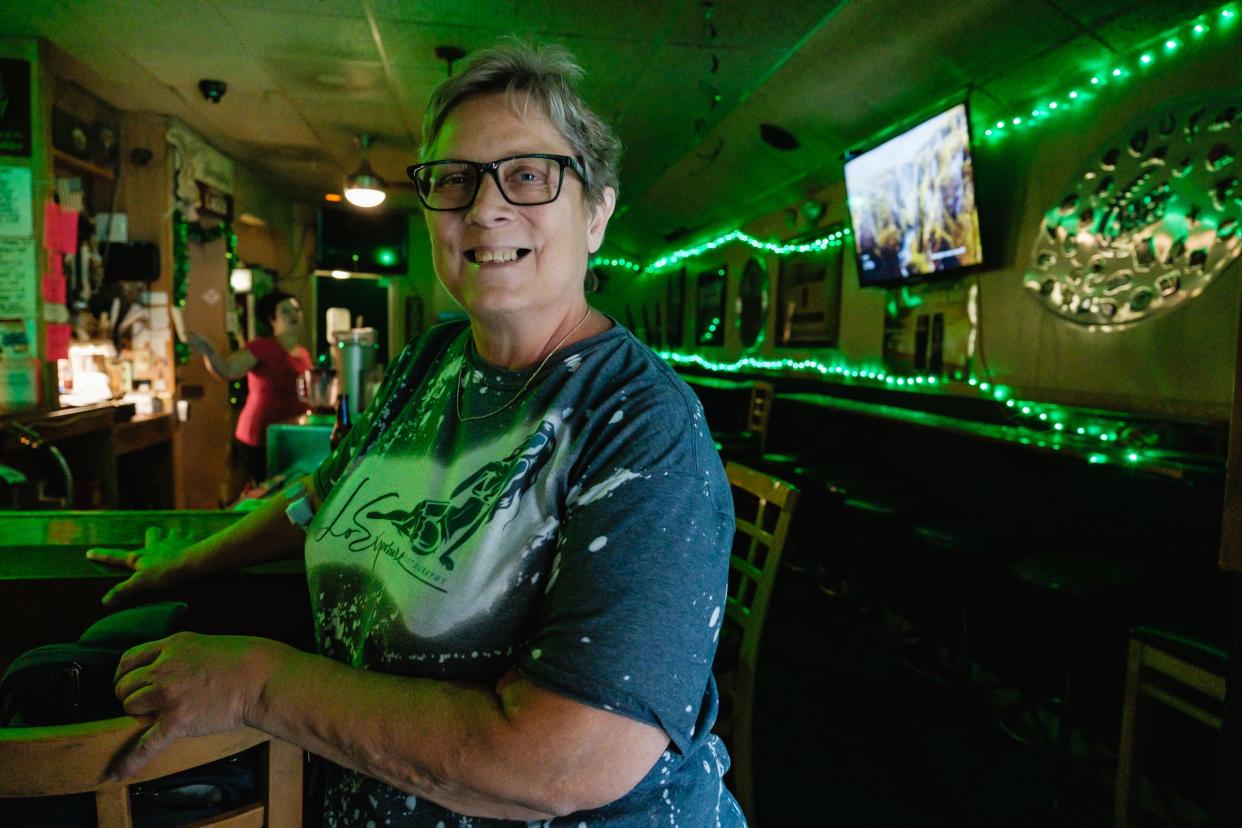 Carol Hrabovsky owns Irish Pub in Weirton, W.Va. She hopes a new battery plant nearby will bring in more customers.