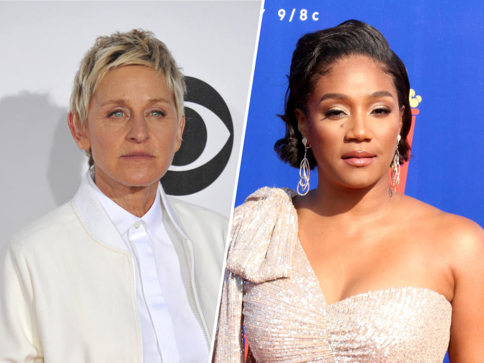 Wird Tiffany Haddish (r.) nach Ellen DeGeneres die neue Queen der US-Talkshow-Moderatoren? (Bild: [M] Jaguar PS / Shutterstock.com / Kathy Hutchins)