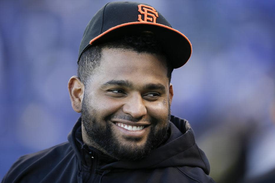 Pablo Sandoval is officially back with the San Francisco Giants. (AP)