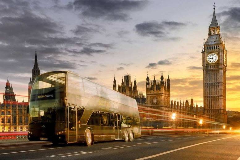 Bustronome promises passengers a slap-up dining experience alongside their bus tour of London's most famous sights