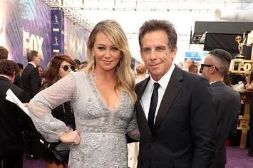 Christine and Ben pose for a photo on the red carpet