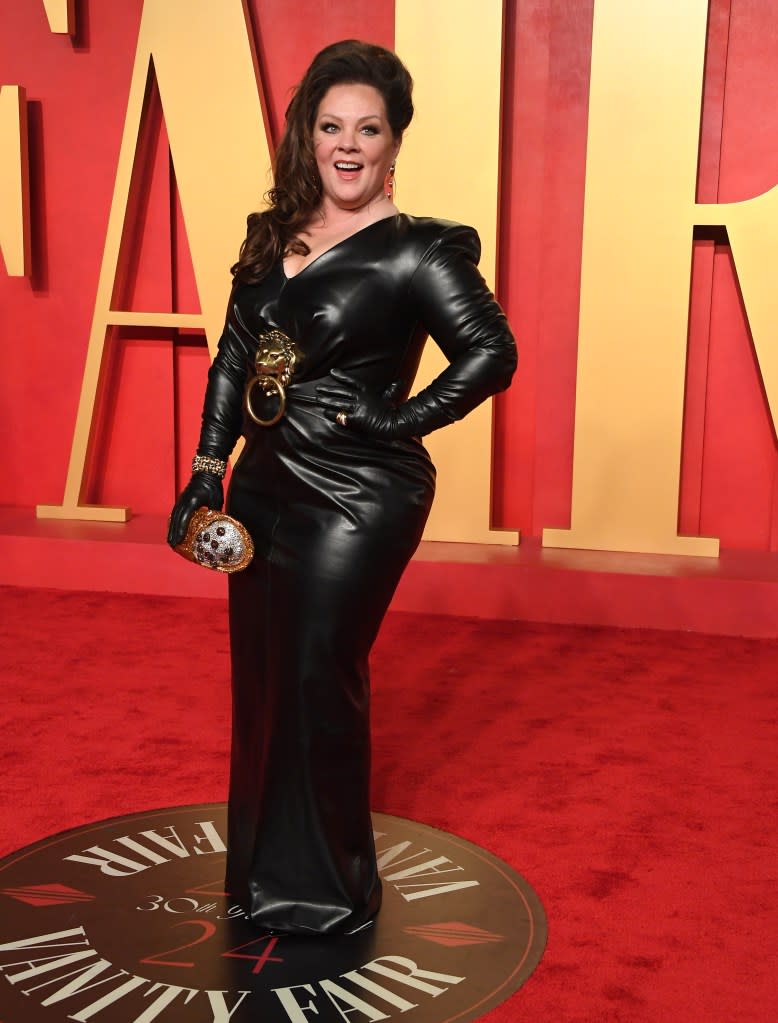 Melissa McCarthy has talked about weight loss, but hasn’t mentioned Ozempic. People reported she carried a crystal-covered Kinza Winza purse in the shape of a cannoli to this year’s Vanity Fair Oscar Party. FilmMagic