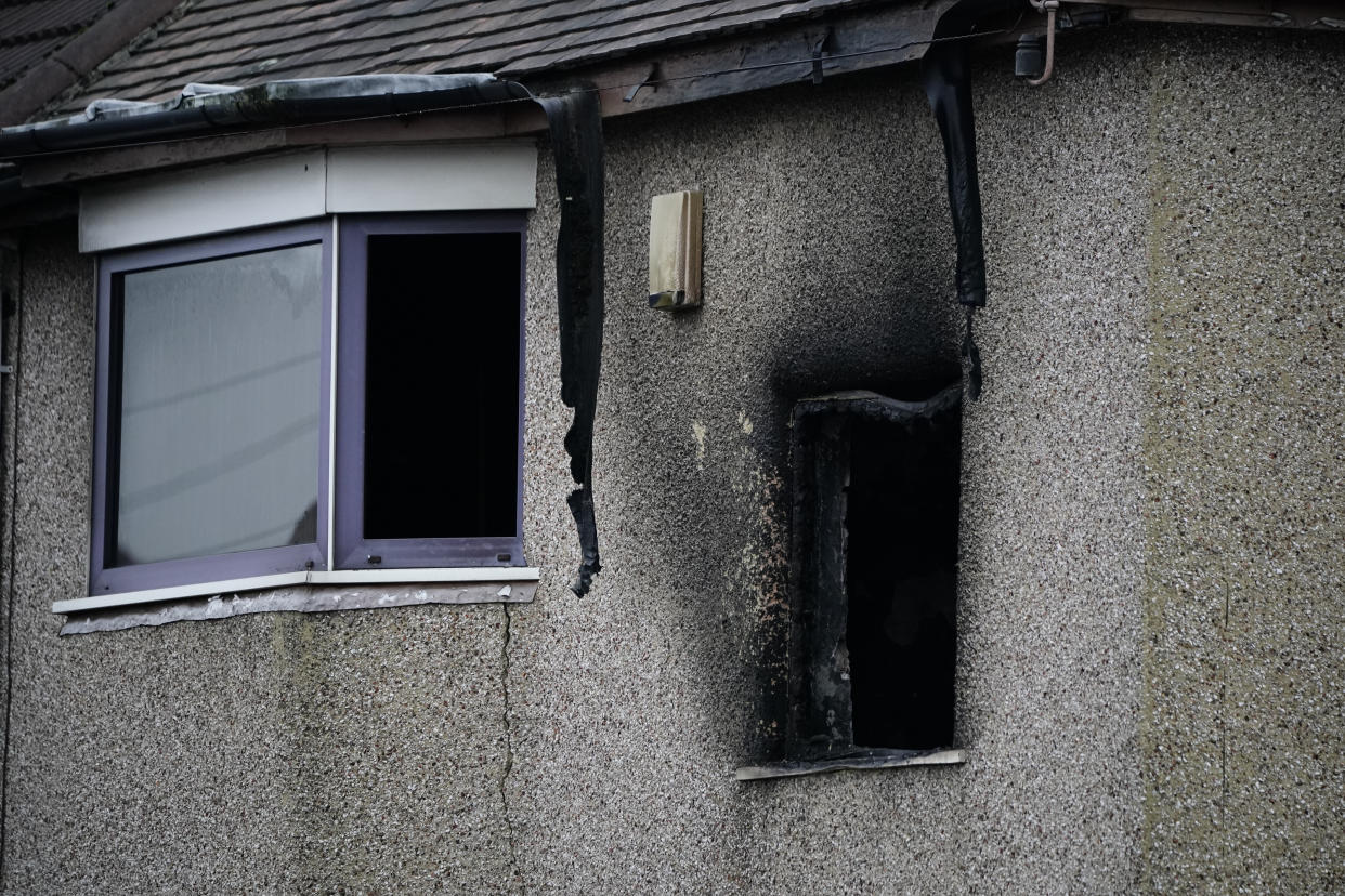 The devastating damage from the house fire in Bexleyheath was clear on Friday morning. (PA)