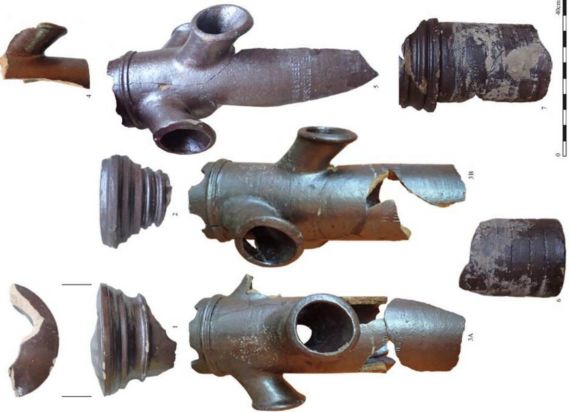 Ceramic pipes were discovered in a field near the stone fortress, officials said. Generalna Dyrekcja Dróg Krajowych i Autostrad