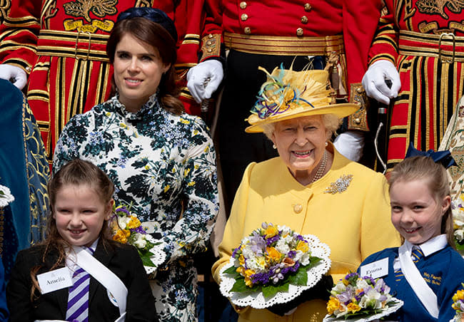 Princess Eugenie with the Queen