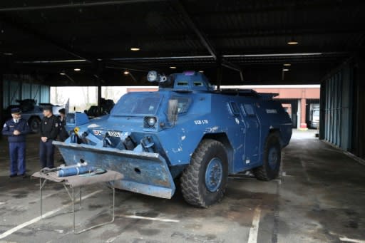 For the first time armoured vehicles will be stationed around Paris