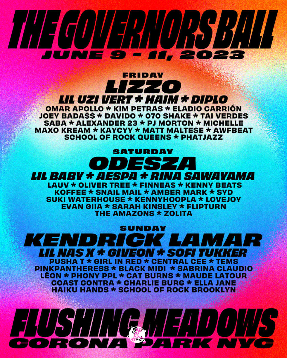 Governors Ball Unveils 2023 Lineup f/ Kendrick Lamar, Lizzo, Lil Uzi