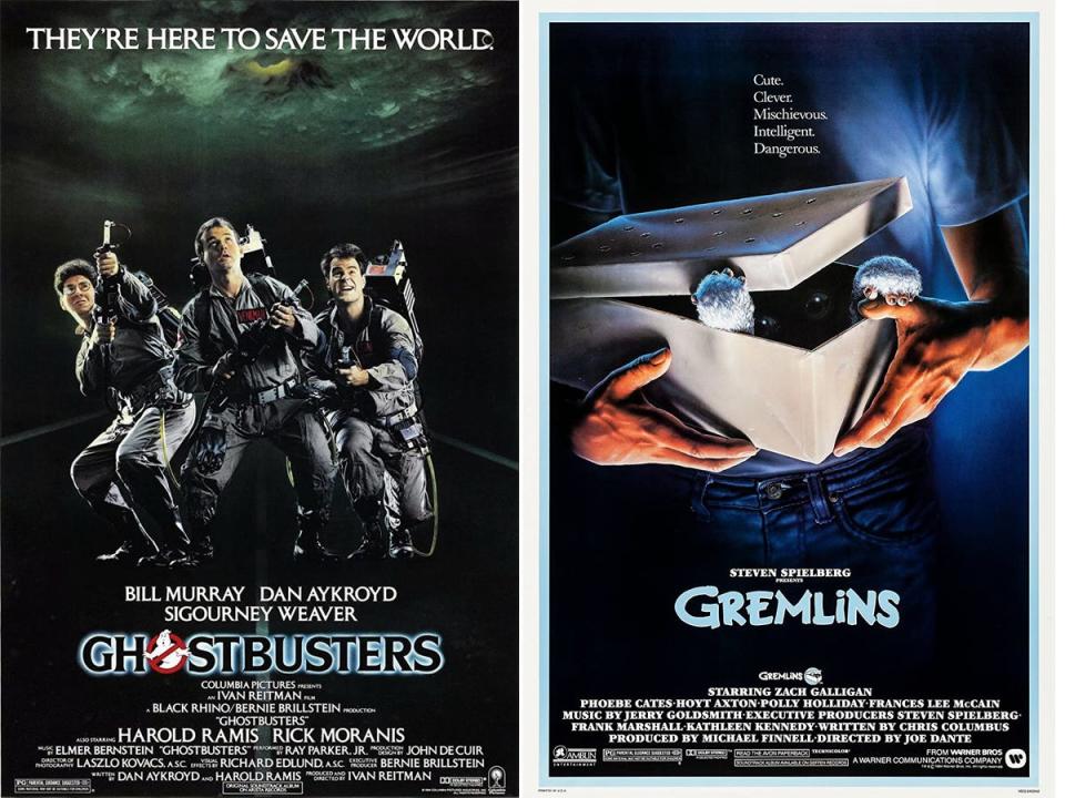 "Ghostbusters" and "Gremlins" posters