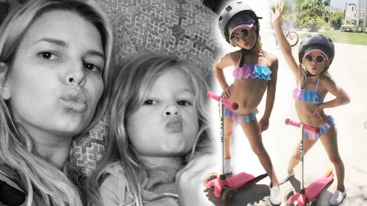 Jessica Simpson has been criticized for posting photos of her daughter in a bikini online. (Photo: Instagram/Jessica Simpson)