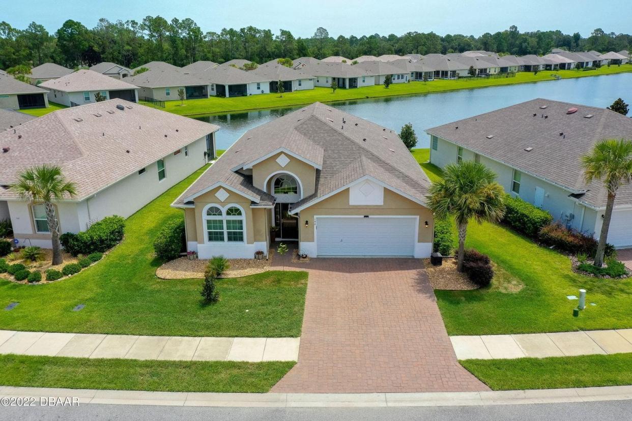 This water-view home is in the gated and active 55-plus community of Park Place in Palm Coast.