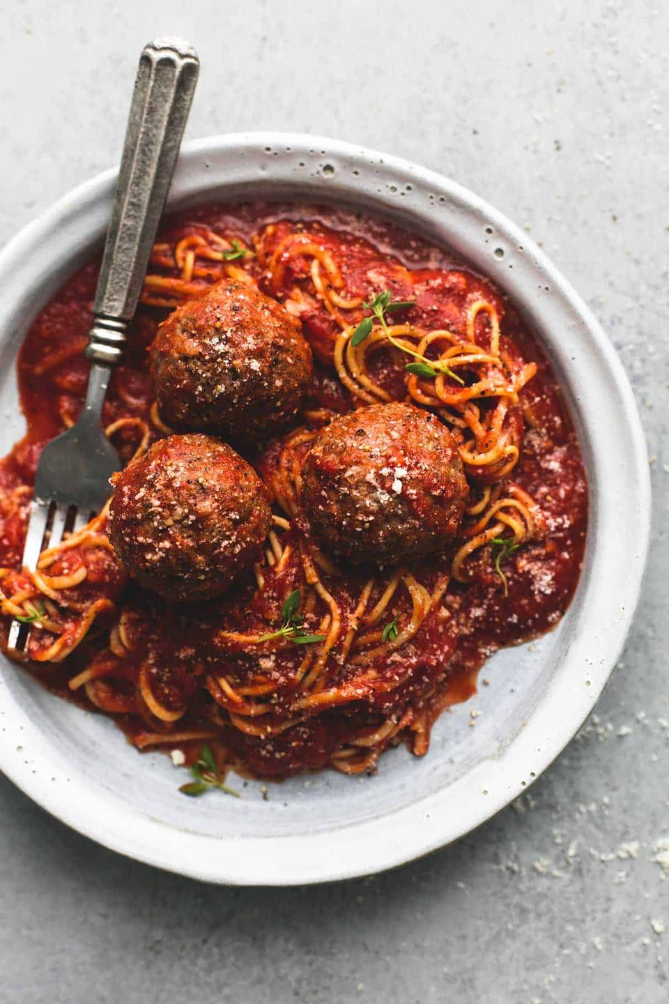 Slow Cooker Spaghetti and Meatballs