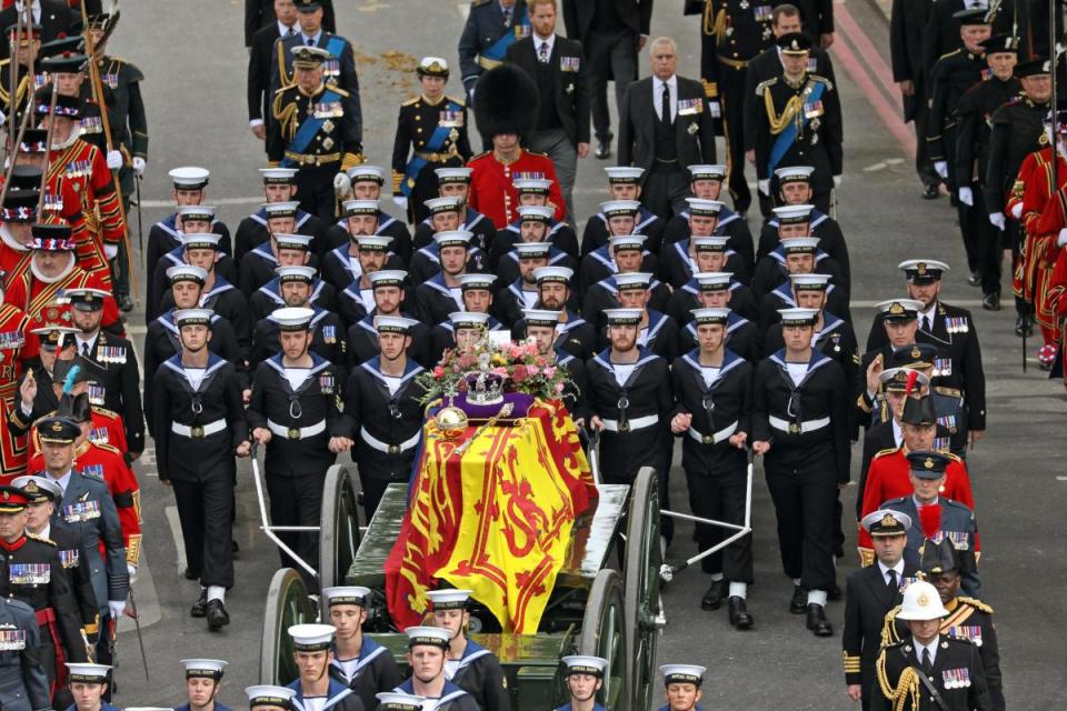 Three Royal Navy workers from Sussex have been recognised in a special honours list for their role at the late Queen's funeral last year <i>(Image: Ministry of Defence)</i>