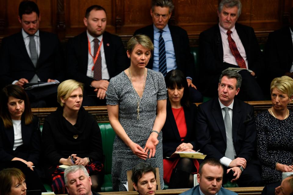 Yvette Cooper in the House of Commons on Tuesday (AP)