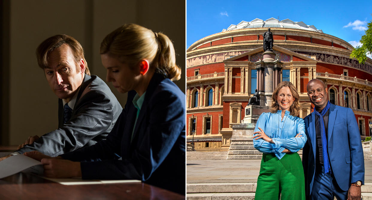 Better Call Saul and the BBC Proms are in this week's TV highlights. (Netflix/BBC)