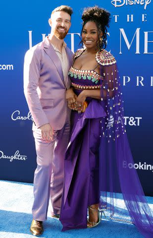 <p>Frazer Harrison/WireImage</p> Cameron Hamilton and Lauren Speed-Hamilton attend the world premiere of Disney's "The Little Mermaid"